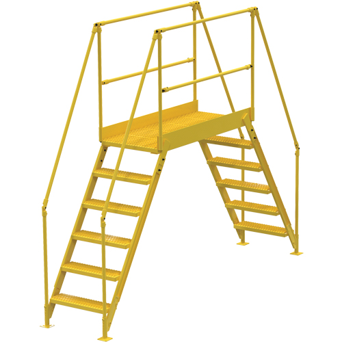 Crossover Ladder, 128" Overall Span, 60" H x 60" D, 24" Step Width Industrial Sales