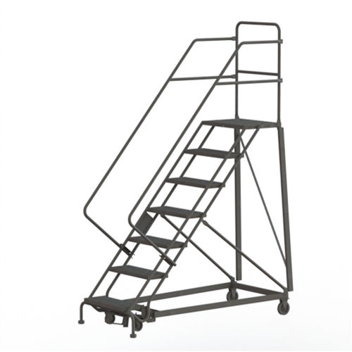Heavy Duty Safety Slope Ladder, 7 Steps, Perforated, 50° Incline, 70" High Industrial Sales