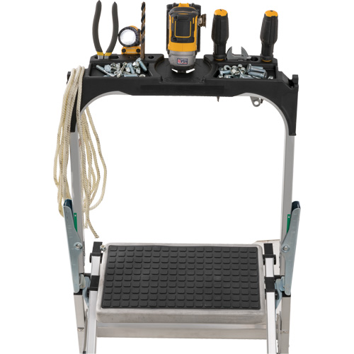 Tilt & Roll Step Stool Ladder, 2 Steps, 23" x 21" x 34.50" High Industrial Sales