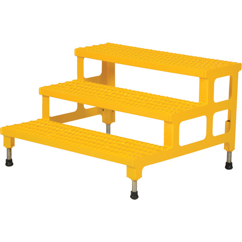 Adjustable Step-Mate Stand, 3 Step(s), 36-3/16" W x 33-7/8" L x 22-1/4" H, 500 lbs. Capacity Industrial Sales