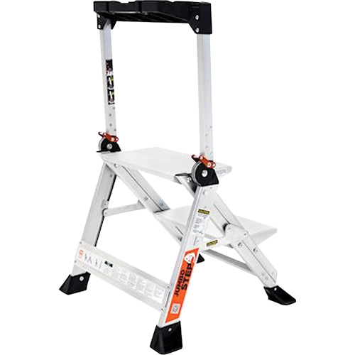 Jumbo Step Ladder, 1.5', Aluminum, 375 lbs. Capacity, Type 1AA Industrial Sales