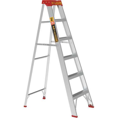 Step Ladder, 6', Aluminum, 200 lbs. Capacity, Type 3 Industrial Sales
