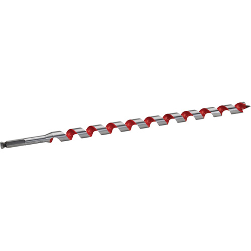 Longue m&egrave;che h&eacute;licoidale pour perceuse, Diam&egrave;tre de 1-1/16", Cannelure 15", Tige 7/16" hexagonal Industrial Sales