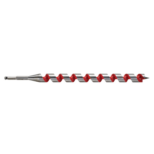 Longue m&egrave;che h&eacute;licoidale pour perceuse, Diam&egrave;tre de 1-1/8", Cannelure 15", Tige 7/16" hexagonal Industrial Sales