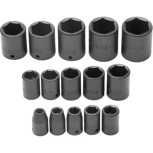 Jeu de douilles, 6 Mcx, Chocs, Prise de 1/2" Industrial Sales