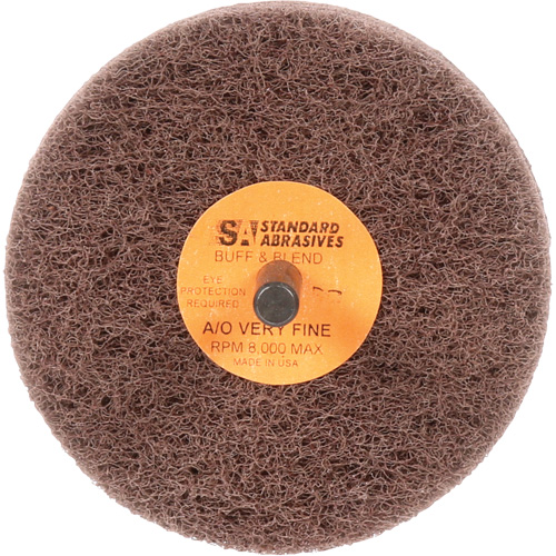 Standard Abrasives Buff & Blend Wheel, 3" Dia. x 3" W, 1/4" Arbor, Aluminum Oxide Industrial Sales
