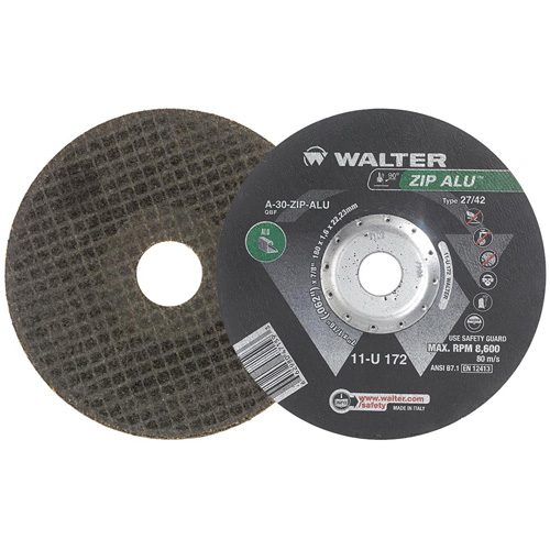 Zip Alu Cut-Off Wheel, 7" x 1/16", 7/8" Arbor, Type 27, Aluminum Oxide, 8600 RPM Industrial Sales