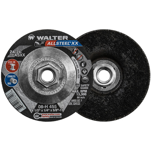 HP XX Grinding Wheel, 4-1/2" x 1/4", 5/8"-11 Arbor, Aluminum Oxide, Type 27 Industrial Sales
