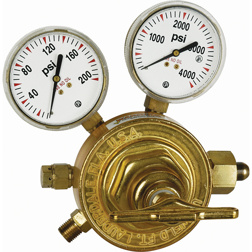 D&eacute;tendeur &agrave; simple d&eacute;tente de s&eacute;rie lourde, Oxyg&egrave;ne, Entr&eacute;e CGA540 Industrial Sales