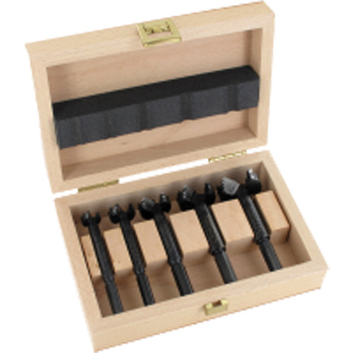 Bormax Forstner Bit Kits in a Wooden Box, 5 Pieces, High Carbon Steel Industrial Sales