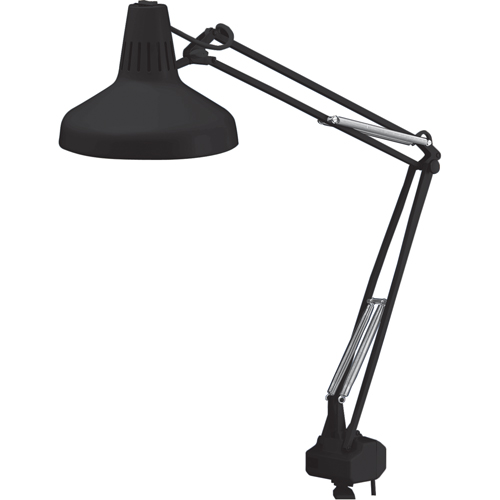 LAMPES DE TRAVAIL COMBIN&eacute;ES ROBUSTES, 22/60 W, Fluorescent/Incandescente, Col 45", Noir Industrial Sales