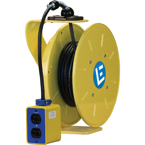 LE9000 Series Heavy-Duty Cord Reels, 30', SJOW, 14/3 Gauge, 15 A Industrial Sales