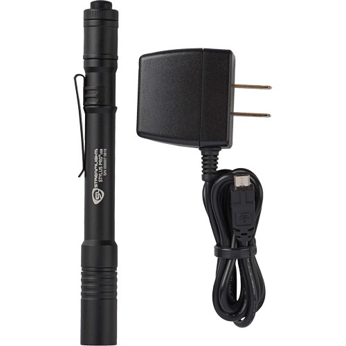 Lampe stylo USB Stylus Pro, DEL, 350 lumens, Corps en Aluminium, piles Rechargeable, Compris Industrial Sales