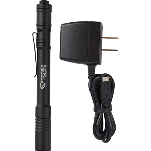 Lampe stylo USB Stylus Pro, DEL, 350 lumens, Corps en Aluminium, piles Rechargeable, Compris Industrial Sales