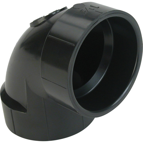 Long Radius 90° Elbow Fitting, Hub x Hub, Plastic, 1-1/2" Industrial Sales