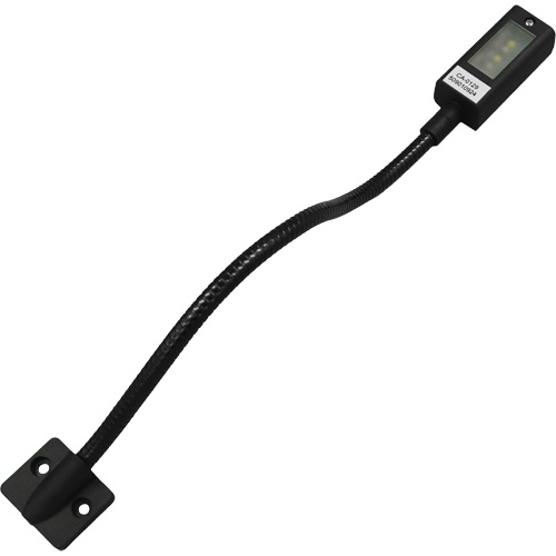 LED Gooseneck Maplight, 1 W, LED, 12" Neck, Black Industrial Sales