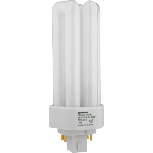 Lampe fluorescente compacte &agrave; tube triple Dulux D/E/IN Amalgam, T (T4), 42 W, 4100 K, Base G24Q-4, 16 000 h Industrial Sales