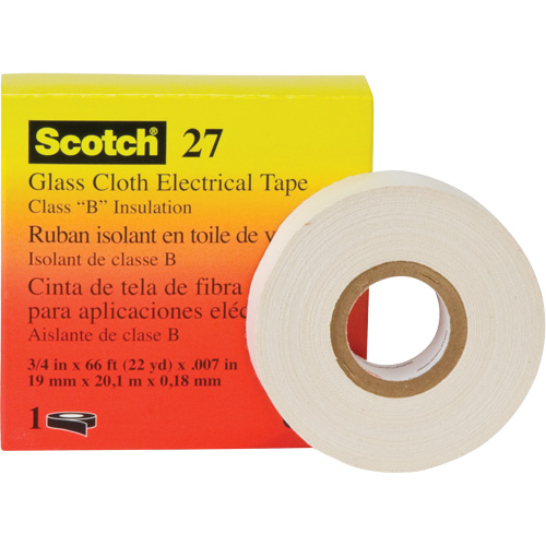 Scotch&reg; 27 Glass Cloth Electrical Tape, 12 mm (1/2") W x 20 m (66') L Industrial Sales