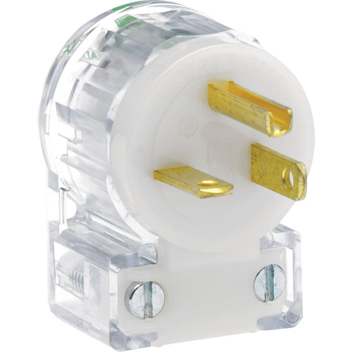 Angled Hospital Grade Extension Plug, Nylon, 20 Amps, 125 V Industrial Sales