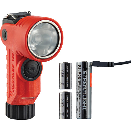 Vantage&reg; 180 X Multi-Fuel Helmet/Right Angle Flashlight, LED, Rechargeable/CR123A Batteries, Nylon Polymer Industrial Sales