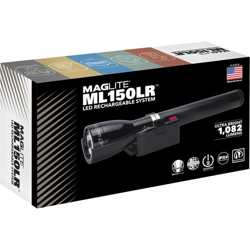 ML150LR(X) Fast-Charging Flashlight, LED, 1082 Lumens, Rechargeable Batteries Industrial Sales