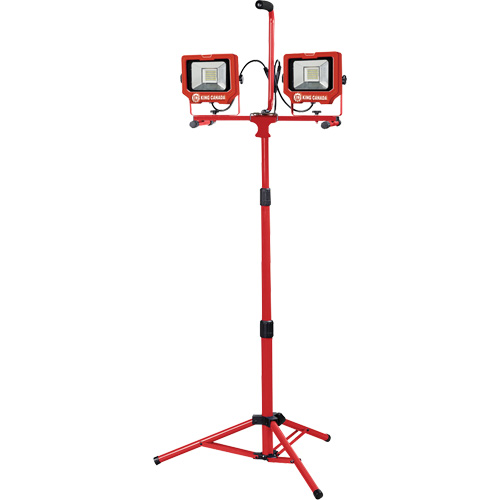 Baladeuses jumel&eacute;es avec tr&eacute;pied, DEL, 40 W, 6000 lumens, Boîtier en Aluminium Industrial Sales