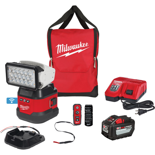 Utility Remote Control Search Light Kit, LED, 4250 Lumens Industrial Sales