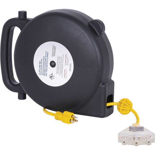 JPCR-1450 ABS Extension Cord Reel, Indoor/Outdoor, SJTW, 14 AWG, 13 A, 45' Industrial Sales