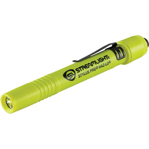 Lampe stylo &agrave; s&eacute;curit&eacute; intrins&egrave;que Stylus Pro HAZ-LO, DEL, 105 lumens, piles AAA, Compris Industrial Sales