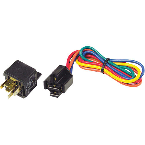 12V 5-Pin Relay & Pigtail Assembly with Mounting Bracket Industrial Sales