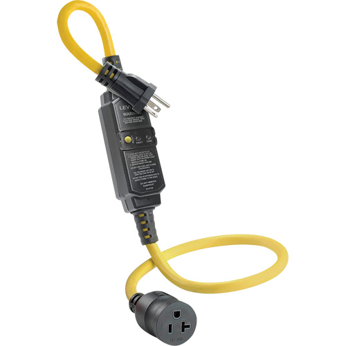 Cordon avec disjoncteur diff&eacute;rentiel (DDFT) &agrave; r&eacute;armement automatique, 120 V, 20 A, Cordon de 3' Industrial Sales