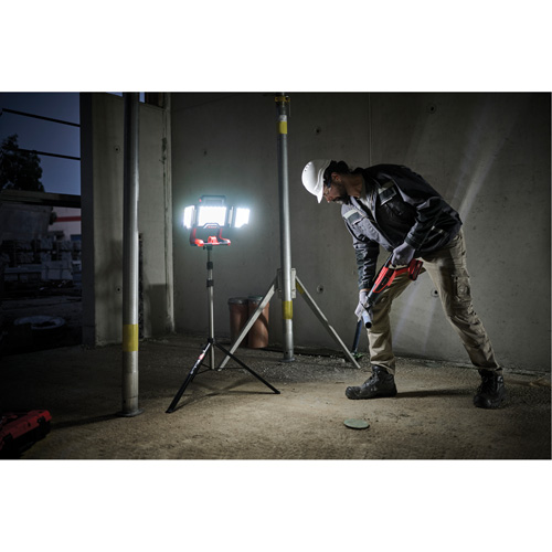 18V Professional Cordless Folding Panel Work Light on Tripod, LED, 3600 Lumens Industrial Sales