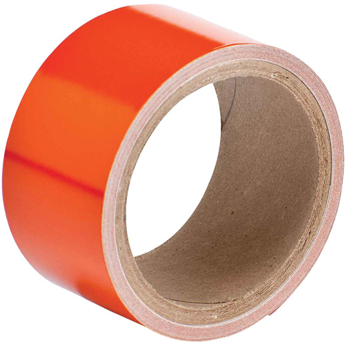 Reflective Marking Tape, 2" x 15', Acrylic, Orange Industrial Sales