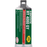 Adh&eacute;sif hybride pour r&eacute;parations structurales HY 4080 GY, Deux composants, Cartouche double, 50 g, Gris Industrial Sales