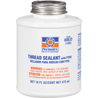 Scellant pour filetage avec PTFE, Canette &agrave; dessus brosse, 473 ml, -54° C - 149° C/-65° F - 300° F Industrial Sales