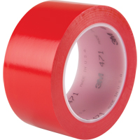 Ruban en vinyle 471, 50,8 mm (2") la x 32,9 m (108') lo, 5,3 mils, Rouge Industrial Sales