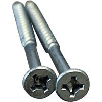 Phillips/Square Particle Board Screw, #8 x 3" L, Plain Industrial Sales
