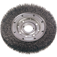 Brosses rotatives &agrave; fils cr&ecirc;p&eacute;s - Face &eacute;troite, 6" dia., Fils 0,014", Arbre 1-1/4" Industrial Sales