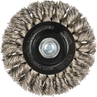 Knot Wire Wheel Brushes - Standard Twist Knot with 1/4" shank, 3" Dia., 0.014" Fill, Stainless Steel Industrial Sales