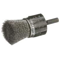 Crimped Wire End Brush, 1", 0.006" Fill Industrial Sales