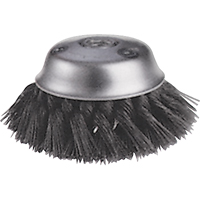 Knot Wire Cup Brushes - Stagger Row, 5-3/4" Dia. x 5/8"-11 Arbor Industrial Sales