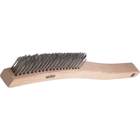 Brosses de grattage &agrave; manche long, garnissage en V, Acier, 3 x 19 rangs de fils, Longueur 13-3/4" Industrial Sales