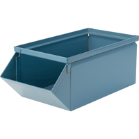 Bac en acier, Cap. 100 lb, 12" la x 20-1/2" p x 9-1/2" h, Bleu Industrial Sales