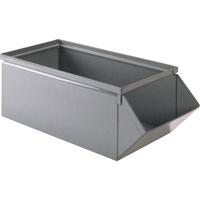 Bac en acier, Cap. 100 lb, 15" la x 24" p x 11" h, Bleu Industrial Sales