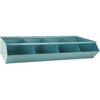 Bacs sectionnels superposables, Cap. 100 lb, 37" la x 18-3/4" p x 7-1/2" h, Bleu Industrial Sales