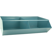 Bacs sectionnels superposables, Cap. 100 lb, 37" la x 24" p x 11" h, Bleu Industrial Sales