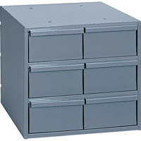 Casiers &agrave; tiroirs industriels, 6 tiroirs, 11-3/4" la x 11-5/8" p x 10-7/8" h, Gris Industrial Sales
