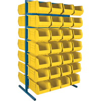 Double-Sided Stationary Bin Rack, 36" W x 24" D x 61" H, 56 Bins Industrial Sales