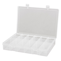 Compact Polypropylene Compartment Cases, 13-1/8" W x 9" D x 2-5/16" H, 18 Compartments Industrial Sales