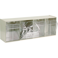 Tip-Out Bins Modular Storage System, 23-5/8" W x 6-5/8" D x 8-1/8" H, 4 Drawers Industrial Sales